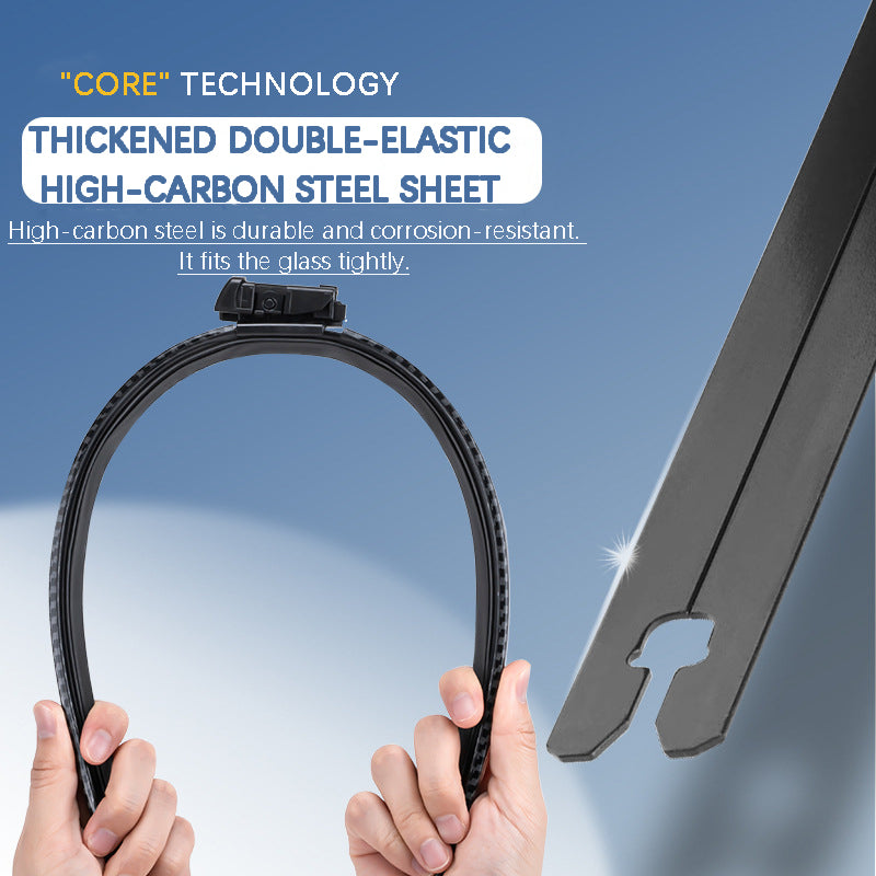 🌈 Tysta, benfria vindrutetorkare i kolfiber - ger din bil stil, tystnad och klarhet!